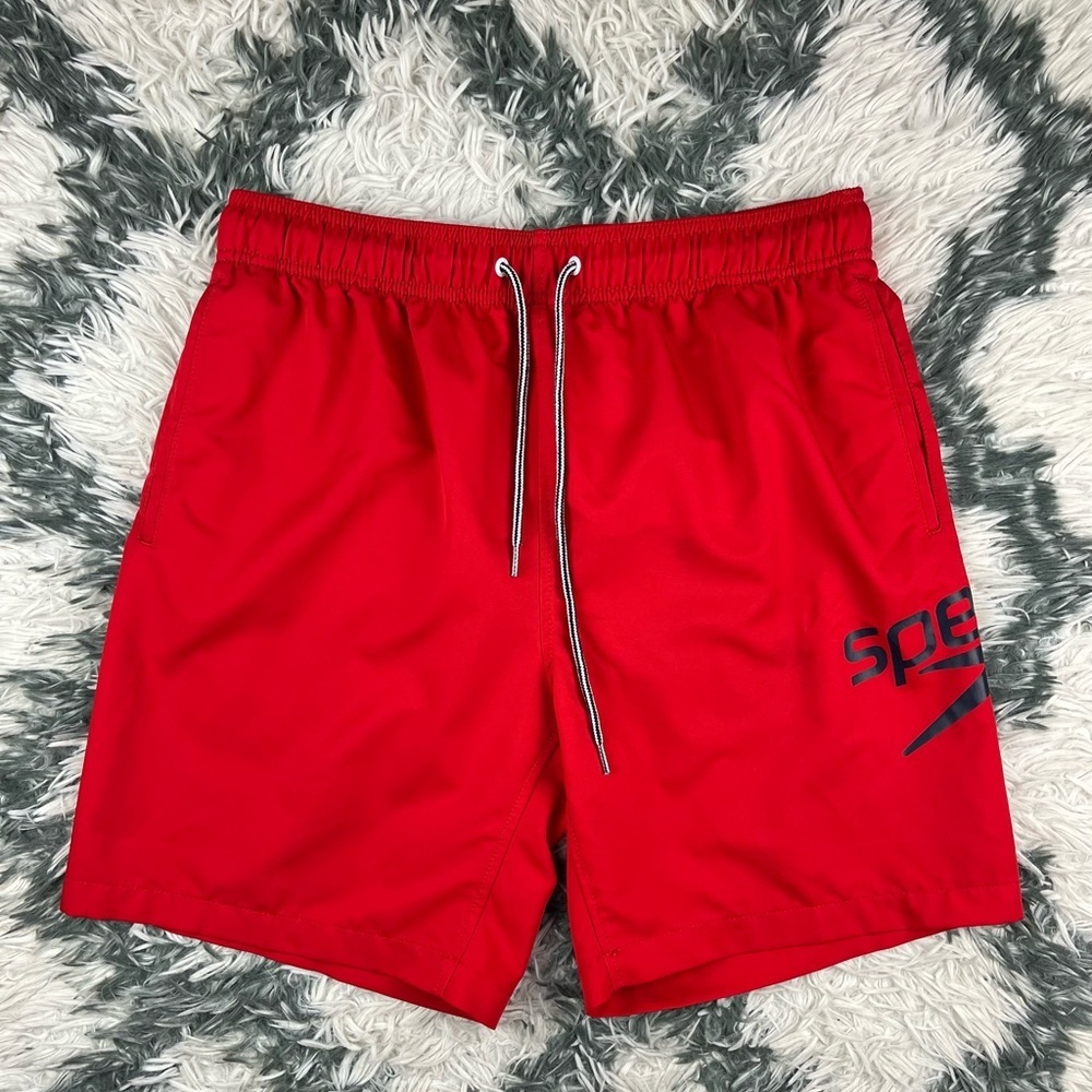 Speedo Men's Red Swim Trunks Size Large